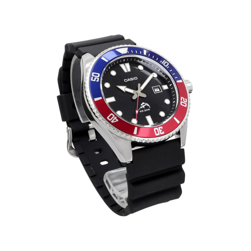 Casio Duro Pepsi Diver Black Dial Men’s Watch | MDV-106B-1A2VCF