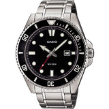 Casio Enticer Black Dial Stainless Steel Men's Watch | MDV-107D-1A1VDF