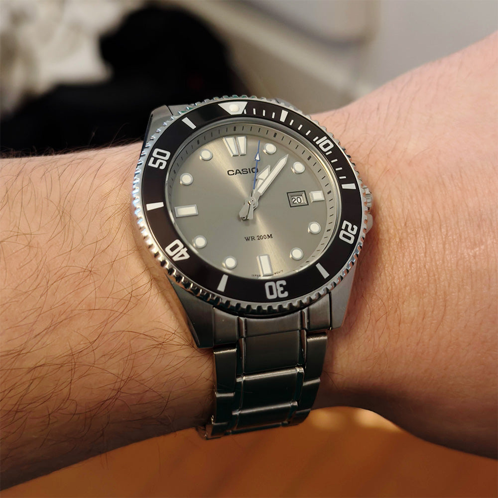 Casio Duro 200m Grey Dial Diver Watch MDV-107D-8AVDF