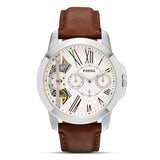 Fossil Grant Twist-Function Automatic Beige Dial Men's Watch | ME1144