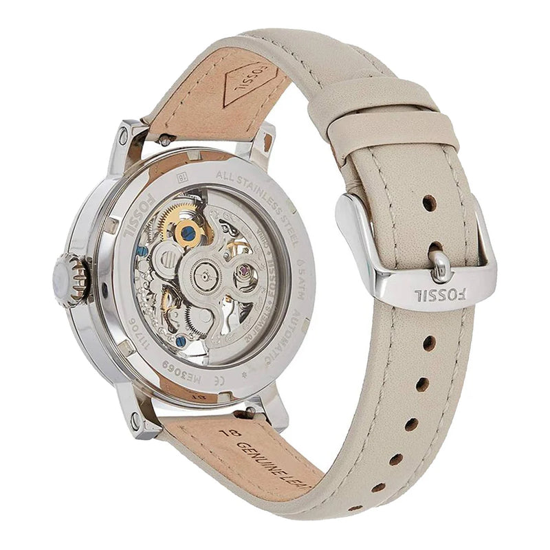 Fossil Boyfriend Automatic Skeleton Dial Ladies Watch | ME3069