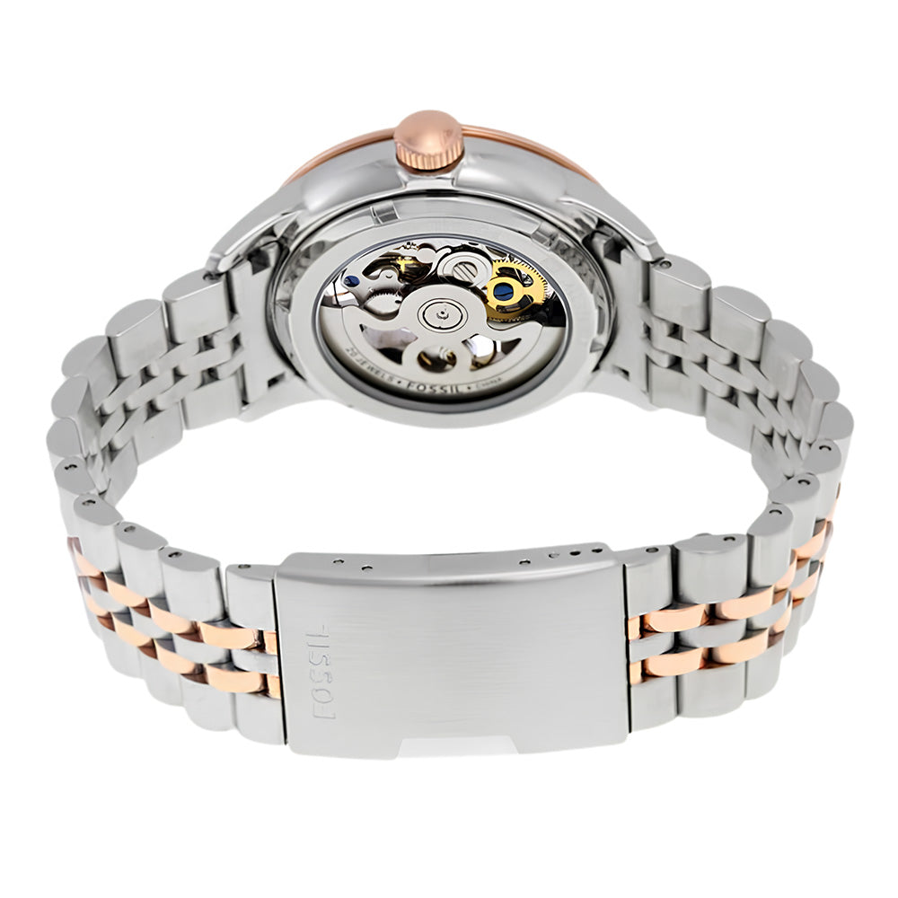 Fossil Townsman Beige Skeleton Dial Automatic Men's Watch | ME3075