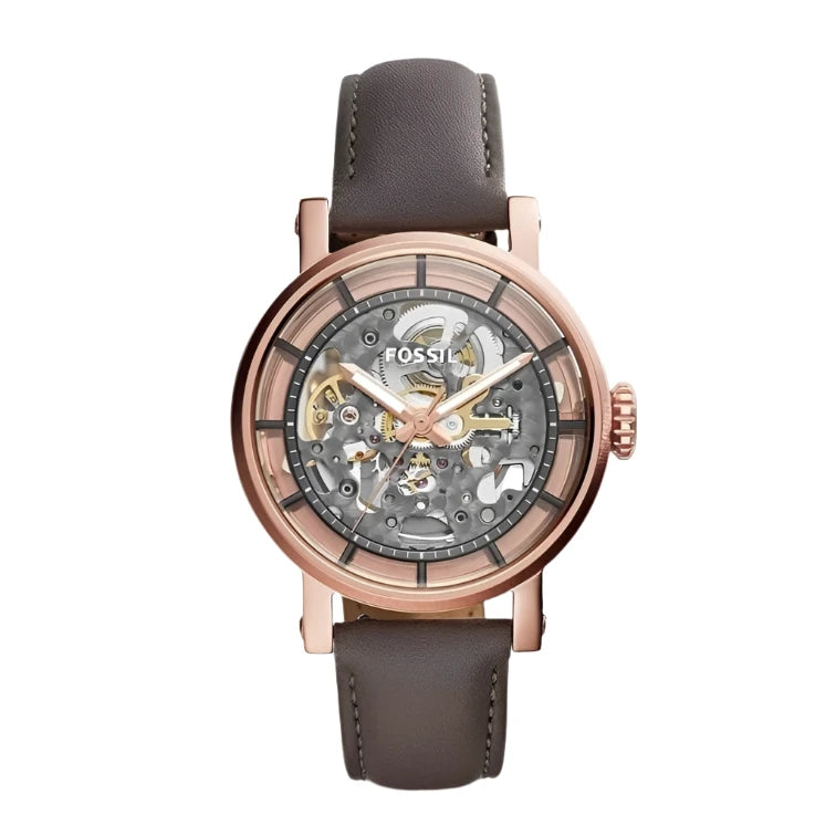 Fossil Boyfriend Automatic Grey Skeleton Dial Ladies Watch | ME3089