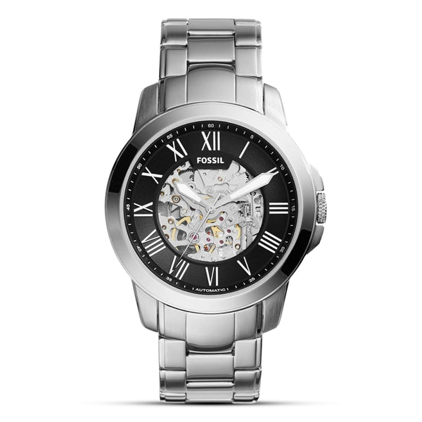 Fossil Grant Automatic Silver Stainless Steel Men's Watch | ME3103