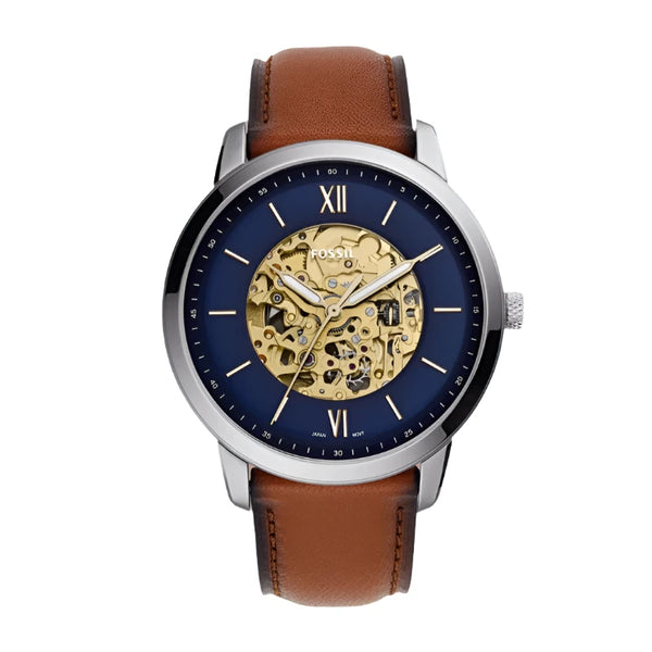 Fossil Neutra Automatic Blue Skeleton Men's Watch | ME3160