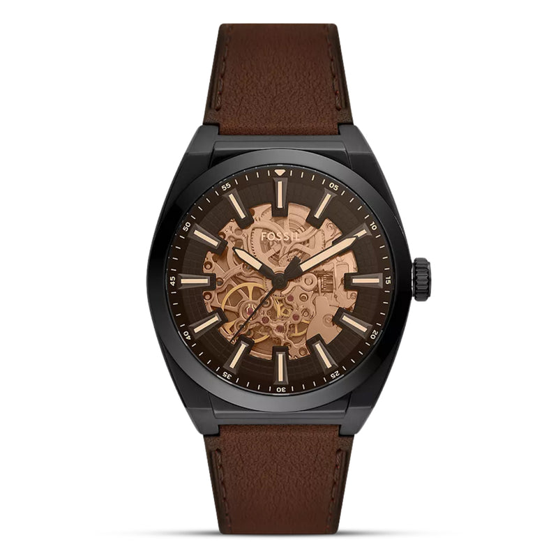 Fossil Everett Automatic Dark Brown LiteHide™ Men's Watch| ME3207