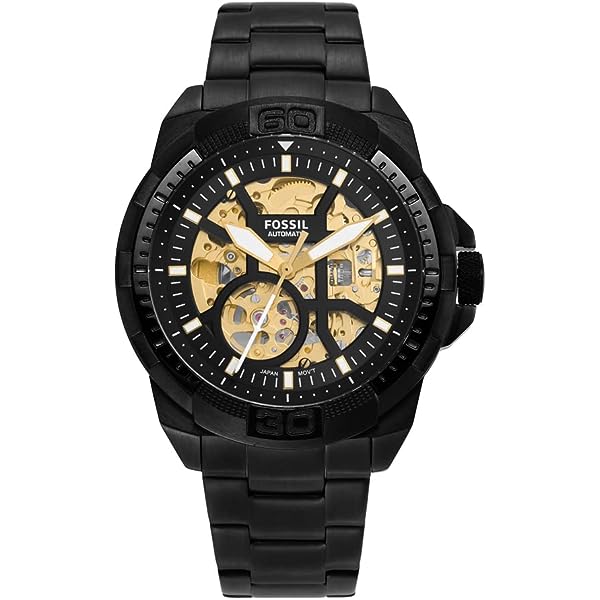 Fossil Bronson Automatic Black Stainless Steel Watch ME3217
