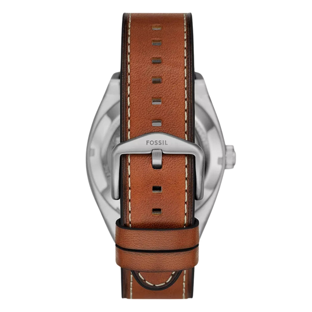 Fossil Everett Automatic Leather Strap Green Dial Men's Watch | ME3261 