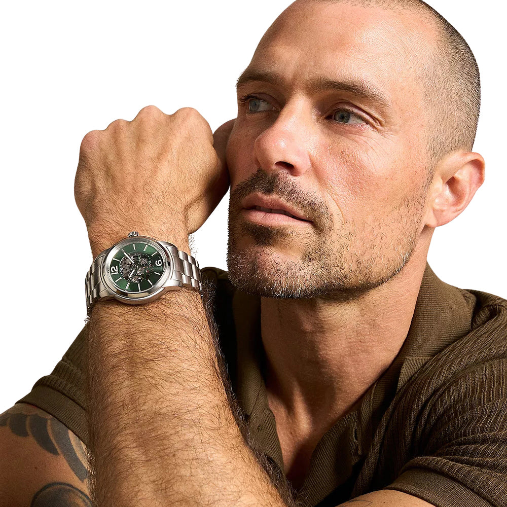 Fossil Heritage Automatic Skeleton Green Dial Men's Watch | ME3262