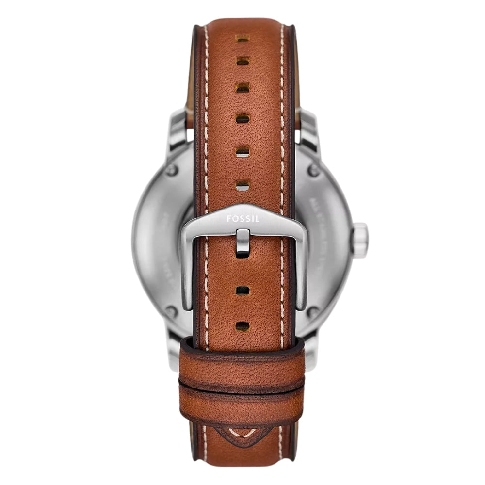 Fossil Heritage Brown Leather Automatic Blue Dial Men's Watch ME3263