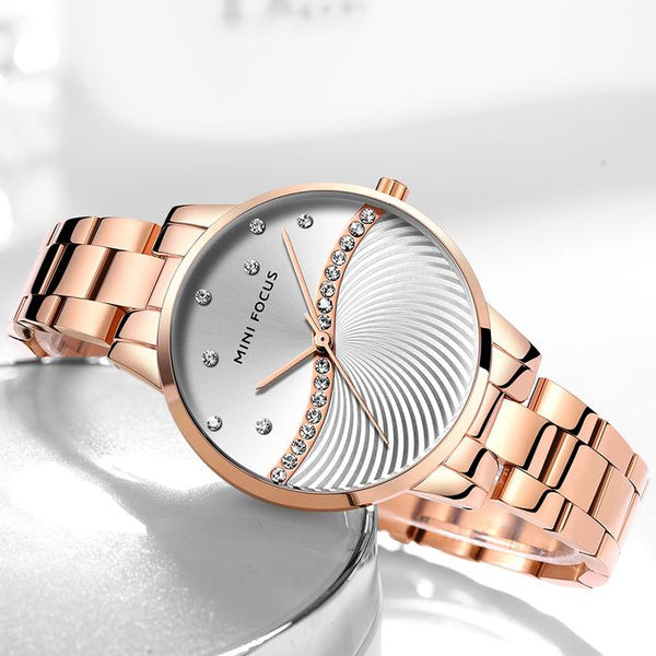 Mini Focus Rose Gold Band Women's Watch MF0263L.03