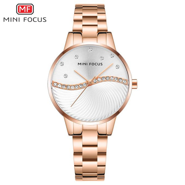 Mini Focus Rose Gold Band Women's Watch MF0263L.03