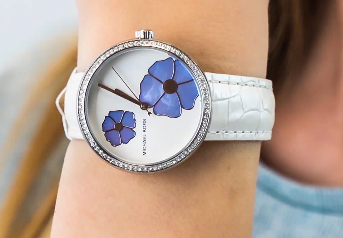 Michael Kors Courtney Floral Crystal Dial Ladies Watch| MK2716