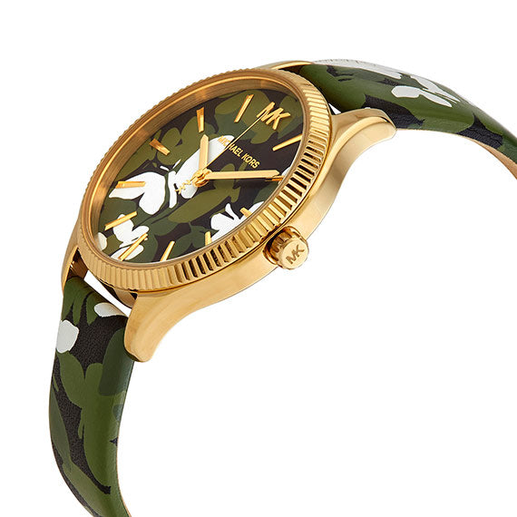 Michael Kors Lexington Green Dial Ladies Watch| MK2811