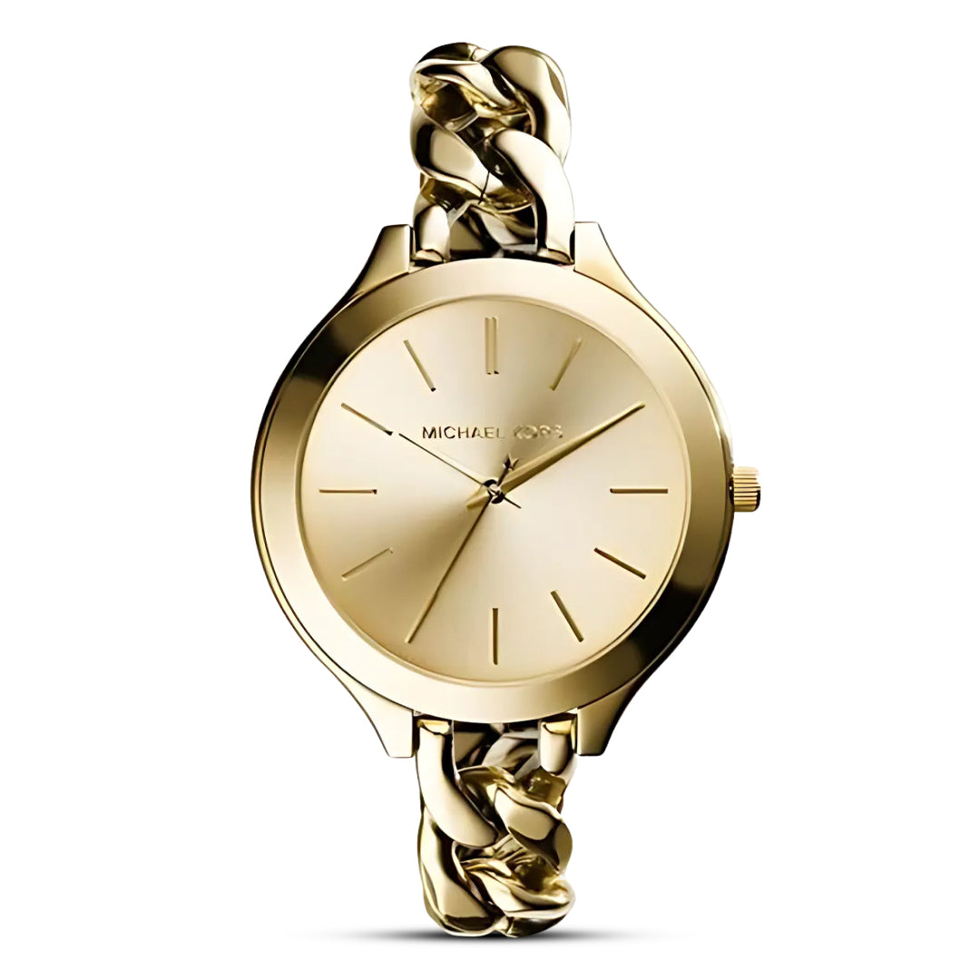 Michael Kors Slim Runway Gold Tone Champagne Dial Women's Watch | MK32
