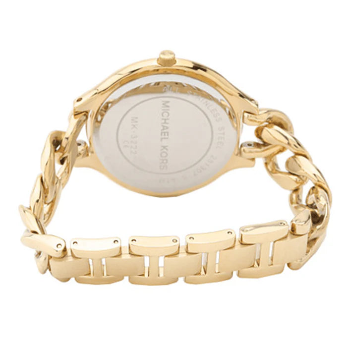 Wrist Mk3222 Watch Price Michael Kors Slim Runway Gold Tone