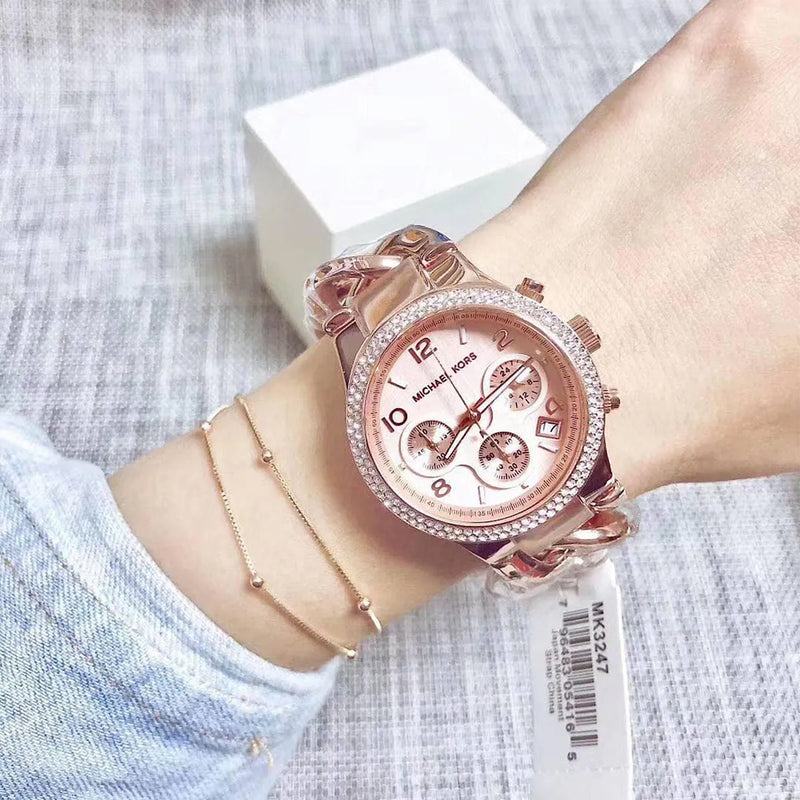 Mk3247 rose gold best sale