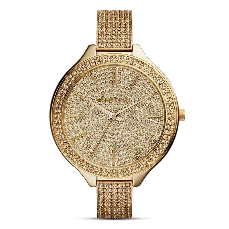 Michael Kors Slim Runway Gold-Tone Stone Women's Watch| MK3256