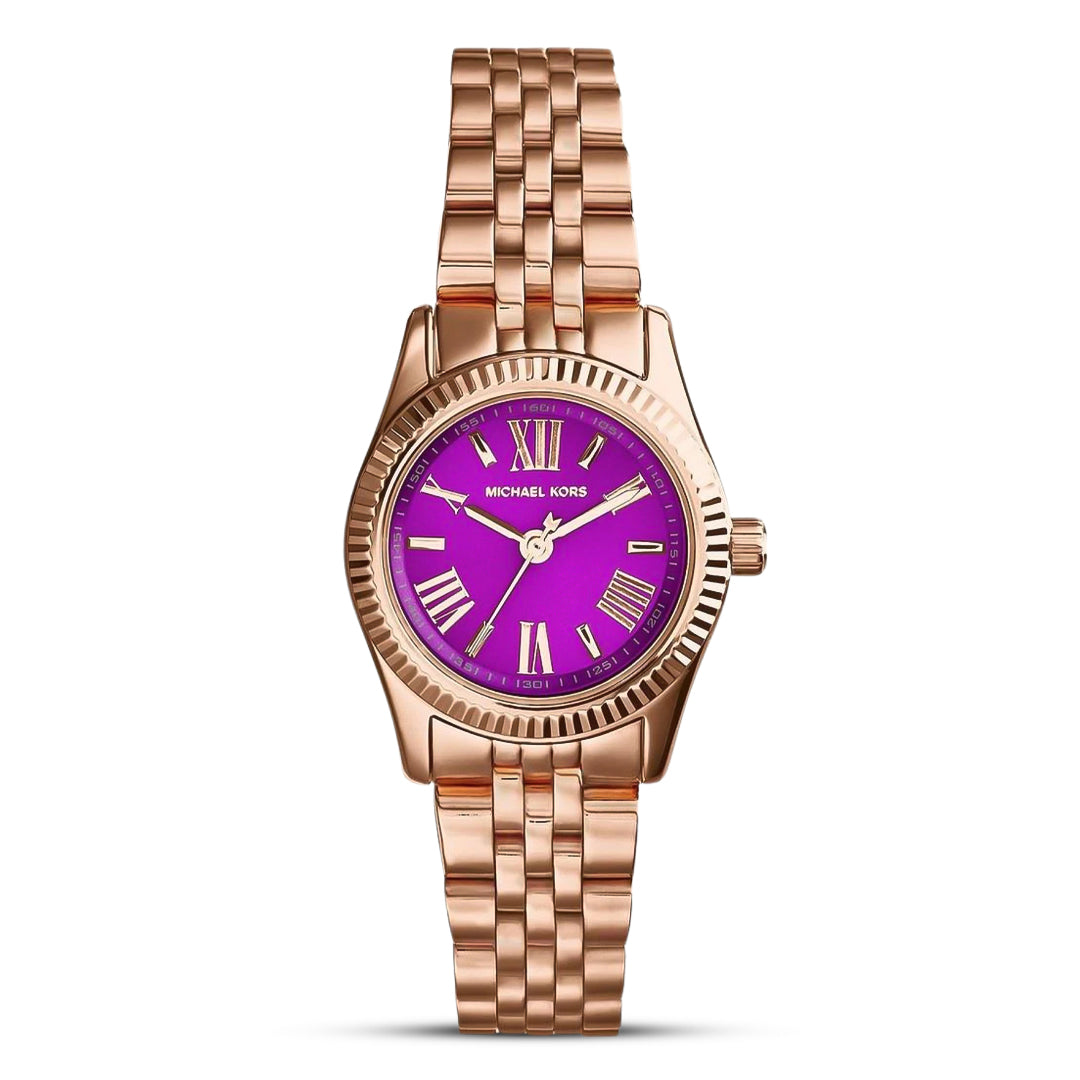Michael Kors Pettie Lexington Purple Dial Women's Watch MK3273
