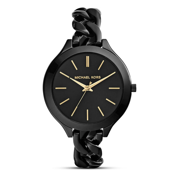 Michael Kors Slim Runway Twist Black Women's Watch| MK3317