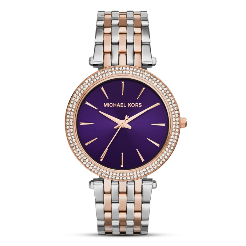 Michael Kors Darci Two-Tone Purple Dial Ladies Watch| MK3353