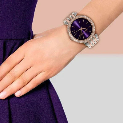 Michael kors darci watch purple best sale