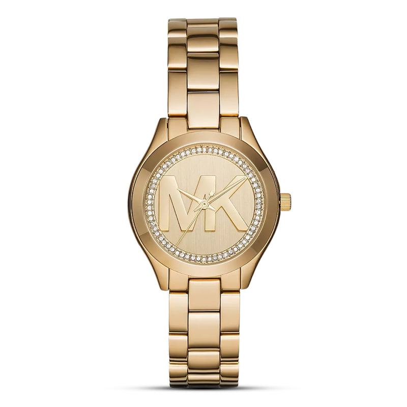 Michael Kors Women's Mini Slim Runway Gold Watch |  MK3477