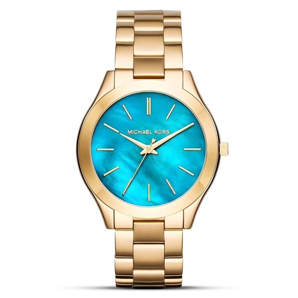 Michael Kors Gold Tone Blue Dial Ladies Watch | MK3492 