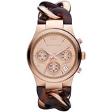 Michael Kors Runway Rose Gold tone Tortoise Twist Ladies Watch MK4269