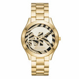 Michael Kors Runway Gold Tone White Dial Ladies Watch MK4561