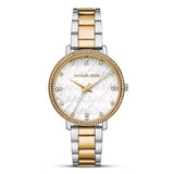 Michael Kors Pyper Two Tone White Dial Women's Watch| MK4595