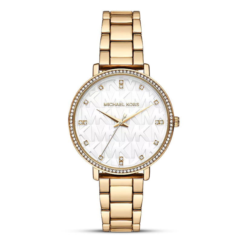 Michael Kors Pyper Gold Tone White Dial Women's Watch| MK4666