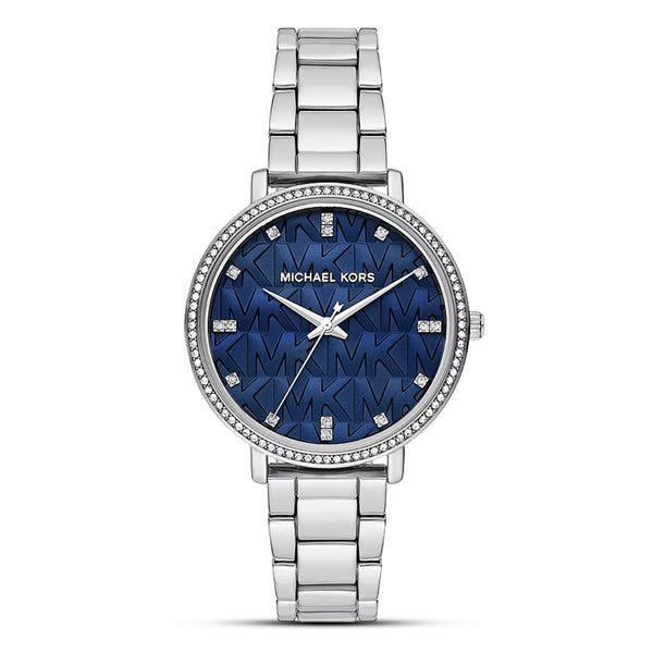 Michael Kors Pyper Silver Tone Blue Dial Women's Watch| MK4671