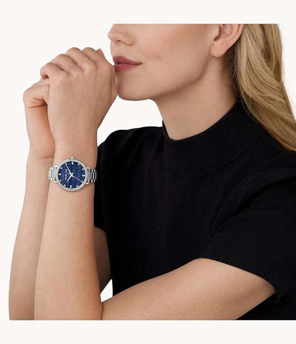 Michael Kors Pyper Silver Tone Blue Dial Women's Watch| MK4671