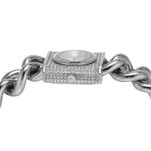 Michael Kors Mini Lock Pave Silver-Tone Chain Watch | MK4718