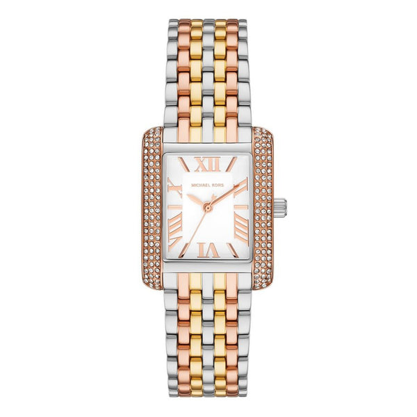 Michael Kors Emery Tri-Tone White Dial Ladies Watch | MK4744