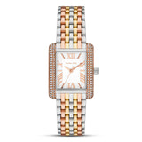 Michael Kors Emery Tri-Tone White Dial Ladies Watch | MK4744