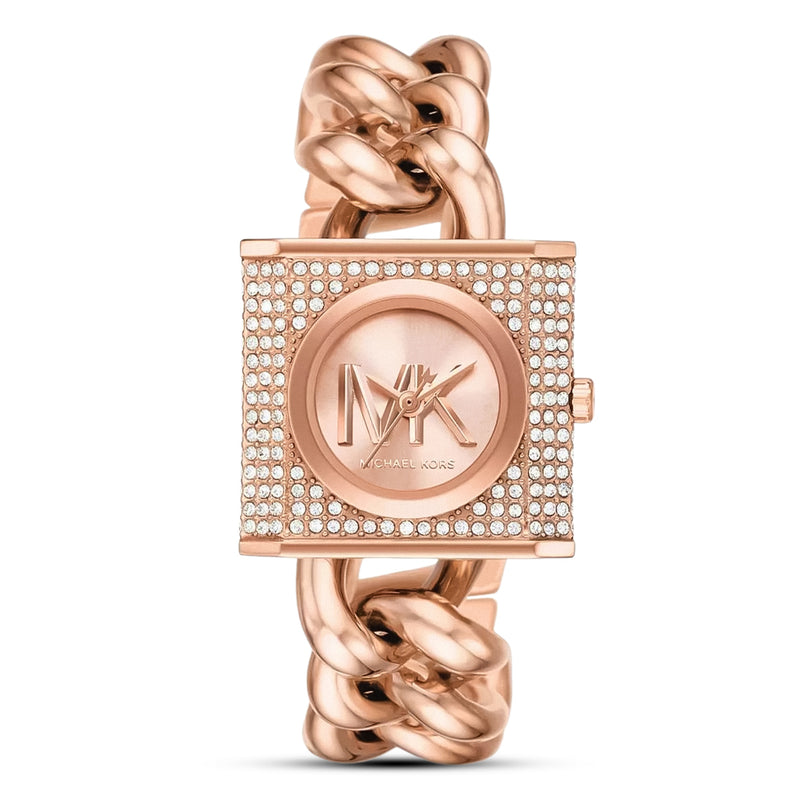 Michael Kors MK Chain Lock Rose Gold-Tone Dial Ladies Watch | MK4827