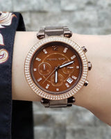 Michael Kors Parker Chronograph Chocolate Dial Ladies Watch| MK5578