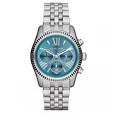 Michael Kors Lexington Silver Tone Blue Dial Women's Watch| MK5887