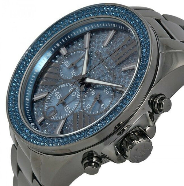 Michael Kors Wren Blue Crystal Pave Dial Women's Watch| MK6097