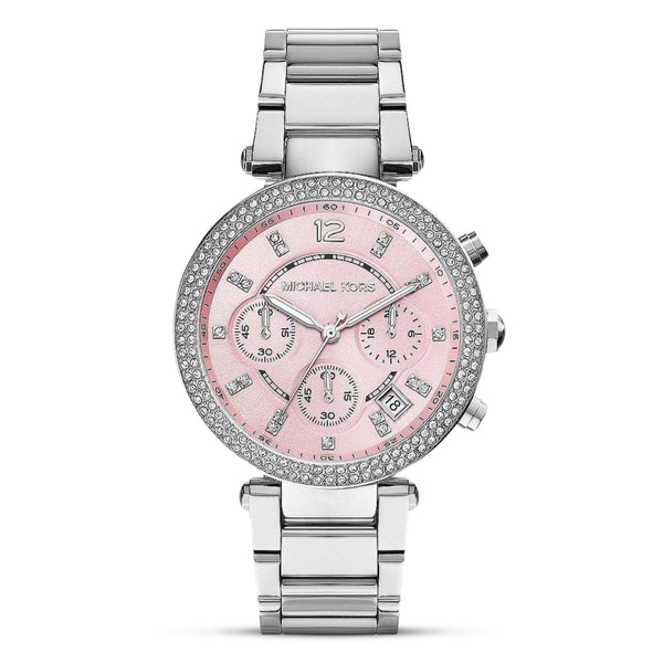 Michael Kors Parker Chronograph Pink Dial Ladies Watch | MK6105