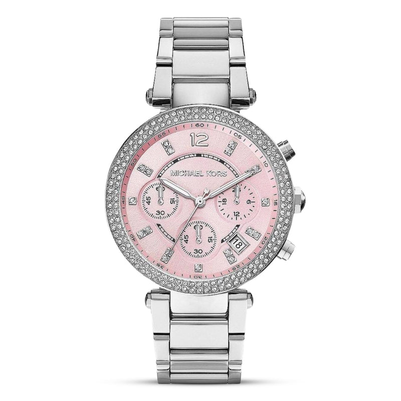 Michael Kors Parker Chronograph Pink Dial Ladies Watch | MK6105