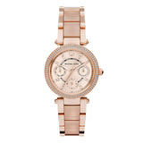 Michael Kors Parker Mini Multi-Function Rose Dial Ladies Watch | MK6110