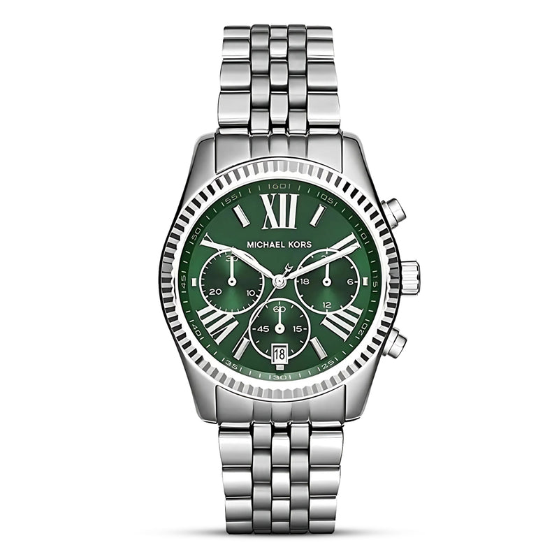 Michael Kors Lexington Chronograph Green Dial Ladies Watch | MK6222