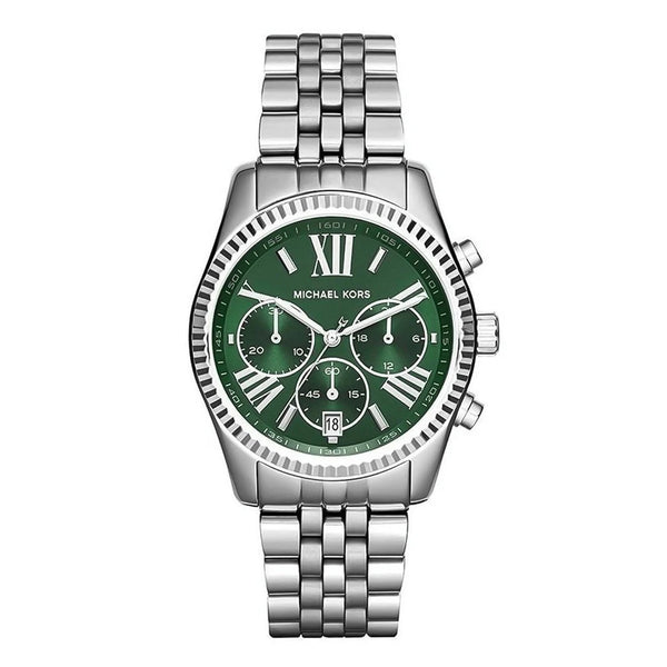 Michael Kors Lexington Chronograph Green Dial Ladies Watch | MK6222