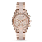 Michael Kors Ritz Rose Gold-Tone Chronograph Women's Watch| MK6307