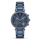 Michael Kors Parker Chronograph Navy Blue Dial Ladies Watch | MK6418