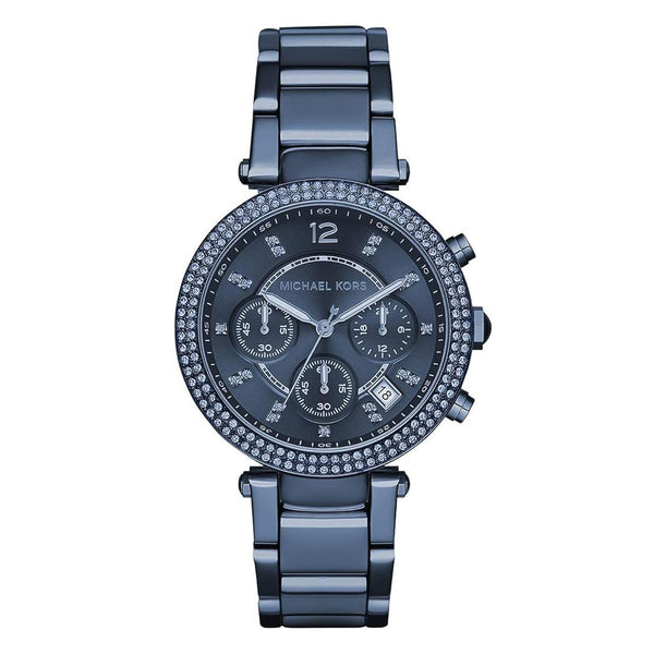 Michael Kors Parker Chronograph Navy Blue Dial Ladies Watch | MK6418