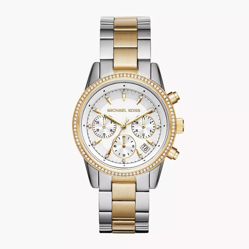 Michael Kors Ritz Chronograph Two Gold Ladies Watch| MK6474